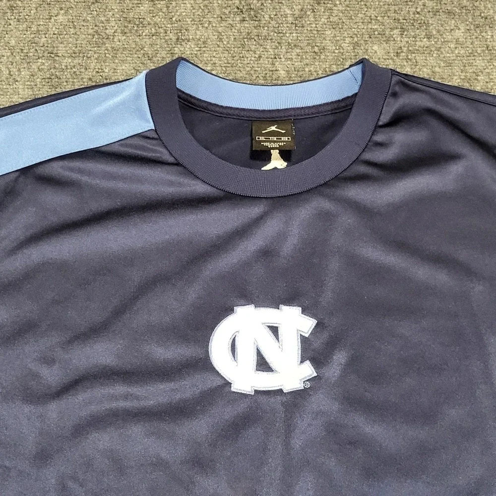 Vtg Jordan North Carolina Tar Heels Men's Navy Blue Shooting Jersey Size XXL